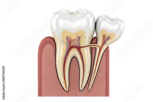 x-default Dental Anatomy and Impacted Wisdom Tooth Cross Section