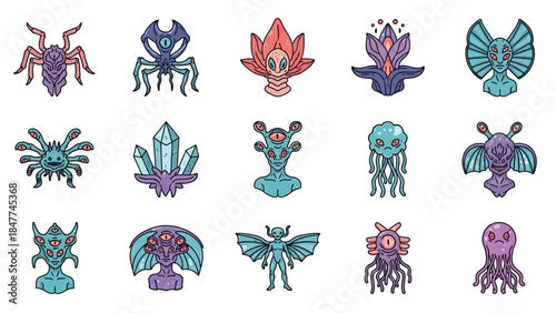 A Whimsical Collection of Alien Creatures and Extraterrestrial Life Forms