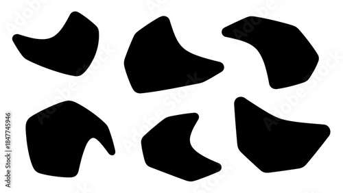 Black and white abstract shapes pattern background for design purposes