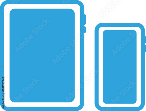 携帯電話とタブレット端末のフラットアイコンセット
