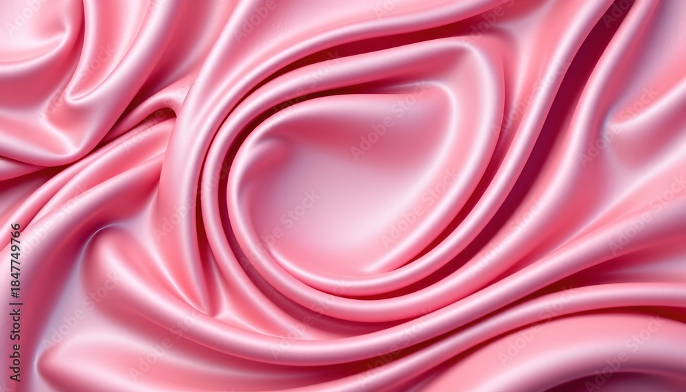 Obraz premium Soft Pink Satin Swirls with Gradient Flow