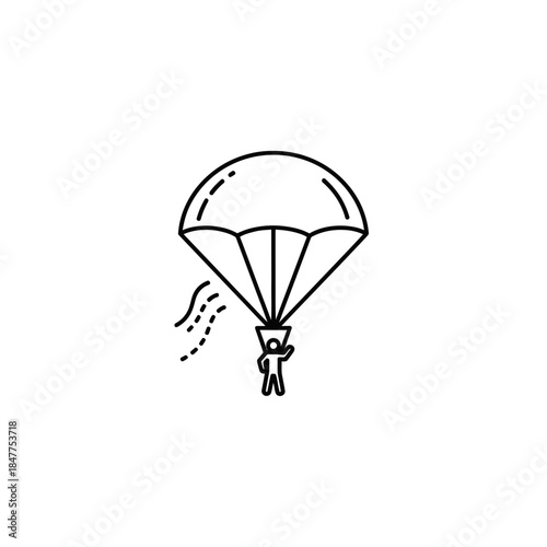 parachute with a parachute