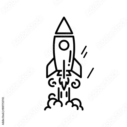 space rocket vector illustration