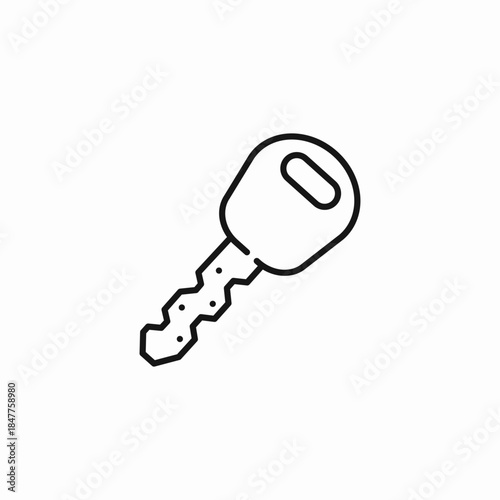 automobile ignition key icon sign vector