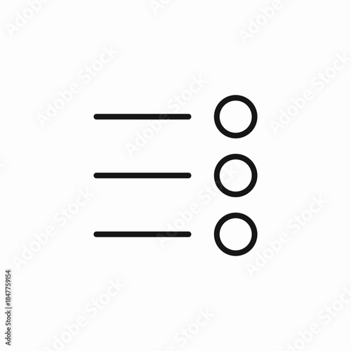 bullet point list icon sign vector
