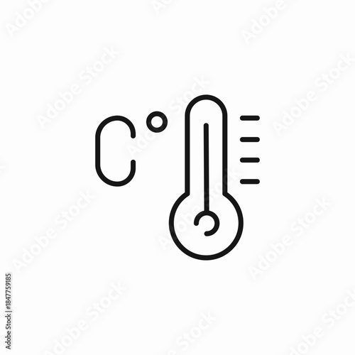 celsius temperature thermometer icon sign vector
