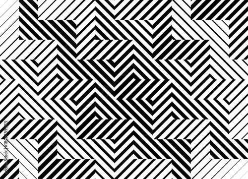 Fotografía Modern vector striped zigzag