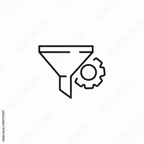 filter settings funnel icon sign vector