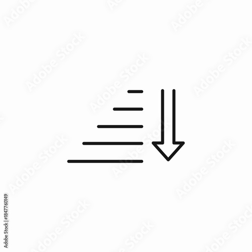 list alignment bottom left icon sign vector