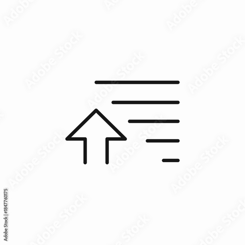 list alignment top right icon sign vector