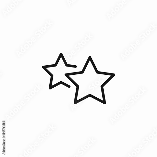 two overlapping stars icon sign vector