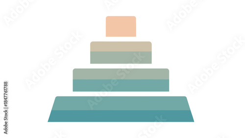 Minimalist tiered cake illustration with soft pastel colors and clean lines for celebratory event