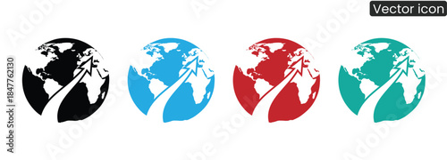 Vibrant globe icons symbolizing global connections and business growth