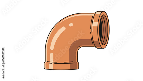 Copper pipe elbow fitting with threaded ends