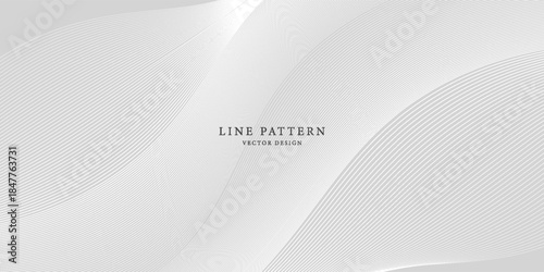 Premium background design with diagonal line pattern in grey colour. Vector white horizontal template for business banner, formal invitation backdrop, luxury voucher, prestigious gift certificate
