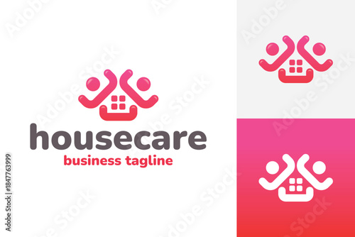 happy home care logo vector