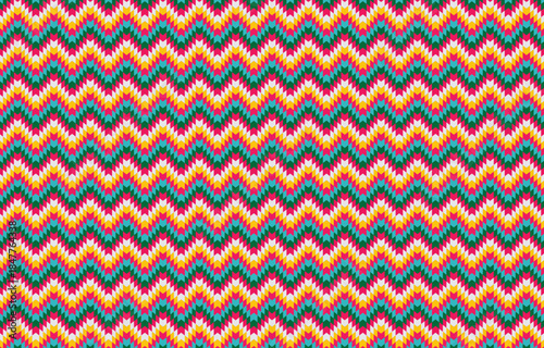 Geometric ethnic pattern. Traditional oriental Indian ikat design for background, print, border wrapping, batik, fabric, vector illustration.
