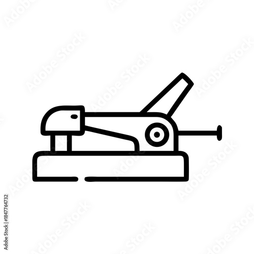 Carpenter's tool planing machine icon transparent background