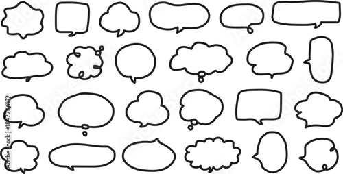 Speech Bubbles Isolated on White Background