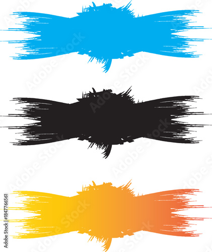 Abstract Color Brush Strokes, Modern Paint Stroke Background, Colorful Artistic Brush Texture, Creative Paint Swipe Design.