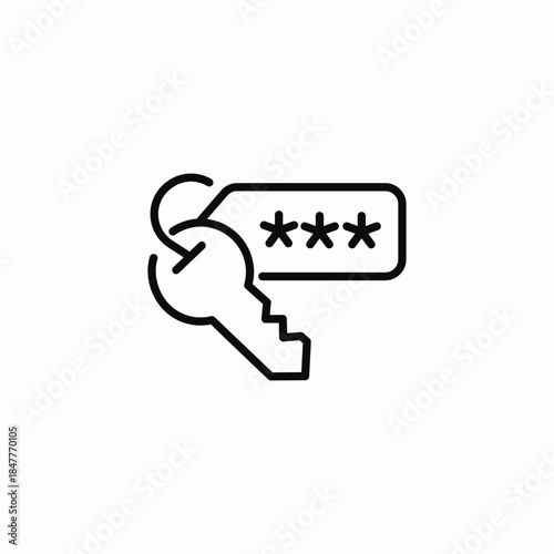 keychain password security icon sign vector