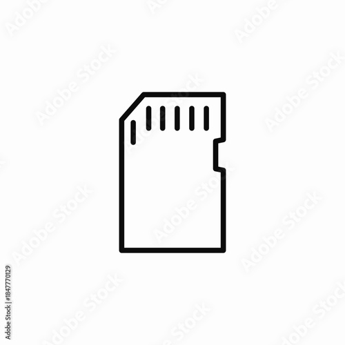 micro sd memory card icon sign vector
