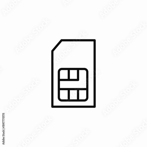 mobile network sim card icon sign vector