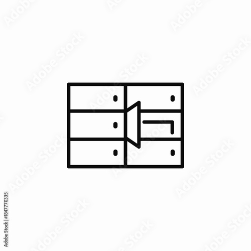 open bank deposit boxes icon sign vector