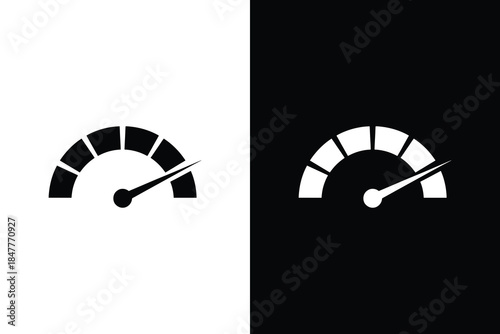 Minimalist speedometer gauge showing high speed performance