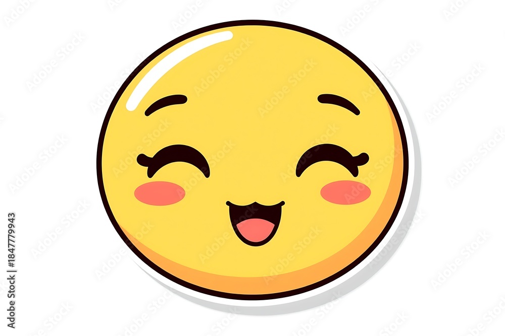 Fototapeta premium Generative AI Happy Emoji with Bright Facial Expression and Playful Design