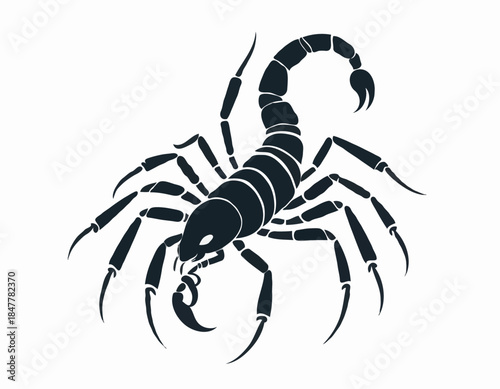 scorpion in illustration in brush stroke painting
