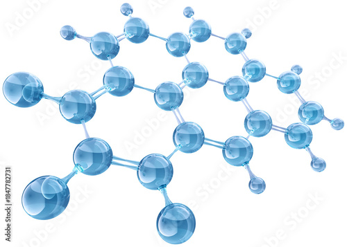 Photos Molecular hexagonal structure, 3D model