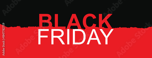 A black grunge background with red torn paper center, perfect for dramatic Black Friday sale banners and bold promotional marketing plans