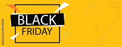 A modern yellow background with a black square frame, perfect for clean Black Friday sale layouts and minimalist advertising goals
