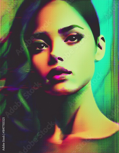 Futuristic female muse portrait