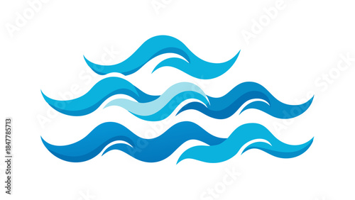Blue wavy lines illustration