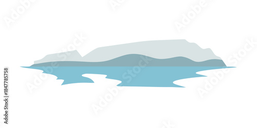 Serene mountain lake