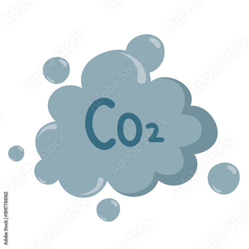 Illustration of carbon dioxide pollution
