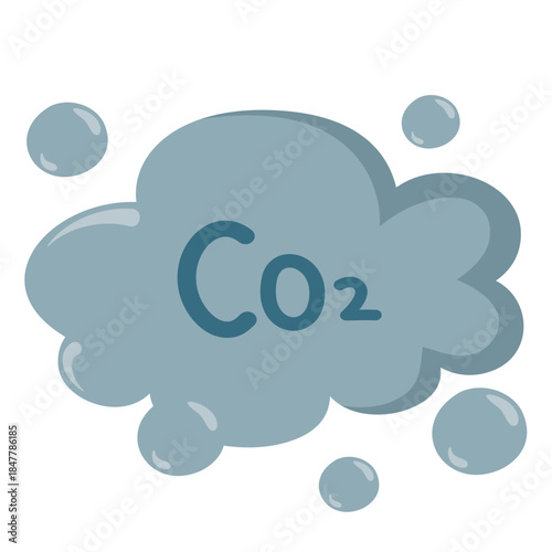 Illustration of carbon dioxide pollution