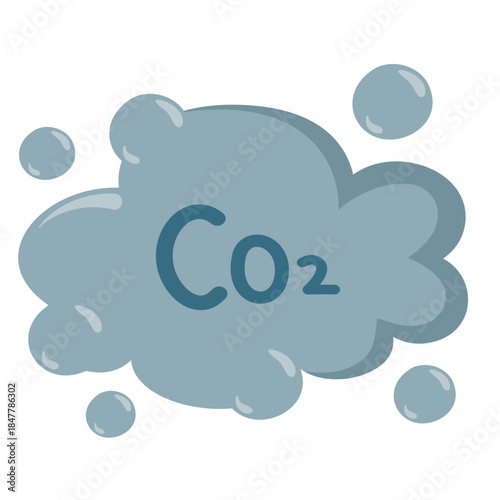 Illustration of carbon dioxide pollution
