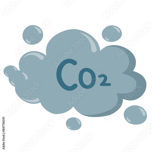 Illustration of carbon dioxide pollution