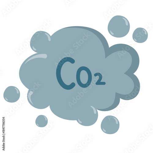 Illustration of carbon dioxide pollution