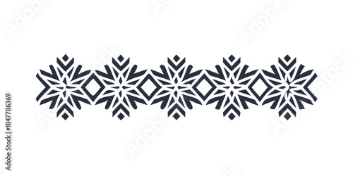 Intricate geometric snowflakes pattern