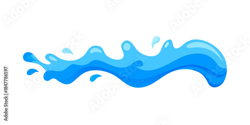 Blue water splash