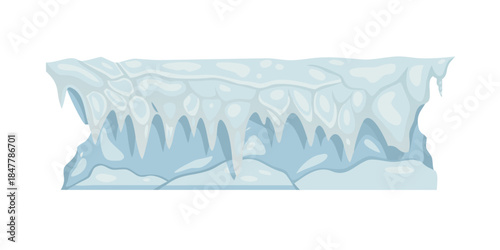 Ice formations on a cold surface