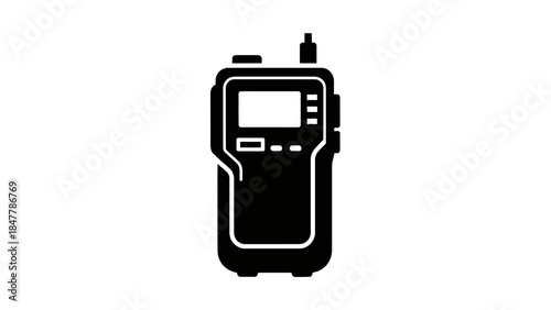 Minimalistic Illustration of a Portable Gas Detector Device for Safety and Monitoring Purposes