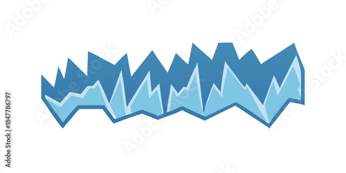 Illustrated mountain range