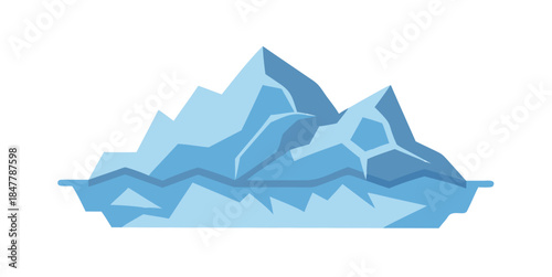Illustrated mountain range