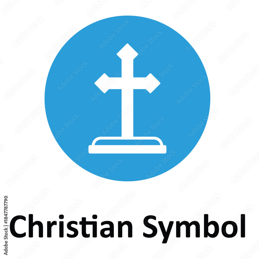 Fototapeta premium Christian Symbol Vector icon which can easily modify or edit