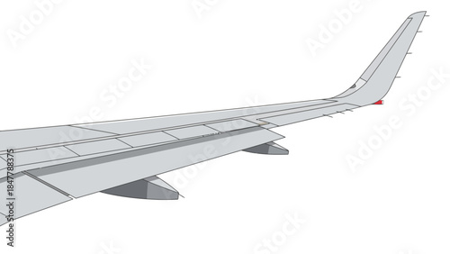 Airplane wing with winglet